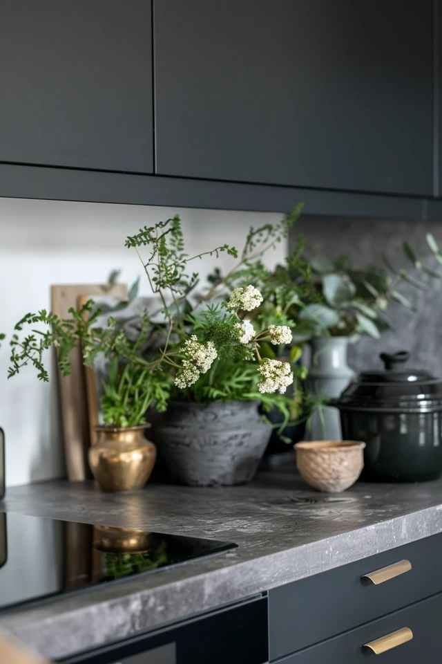 Gray Backsplash Designs for Dark Gray Cabinets