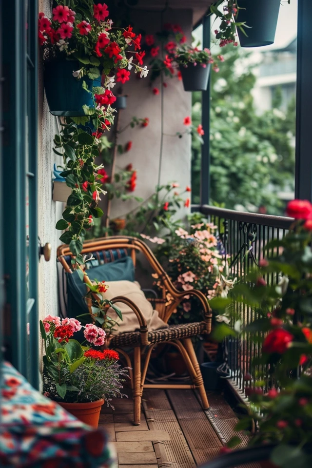 Furniture and Color Choices for a Small Balcony