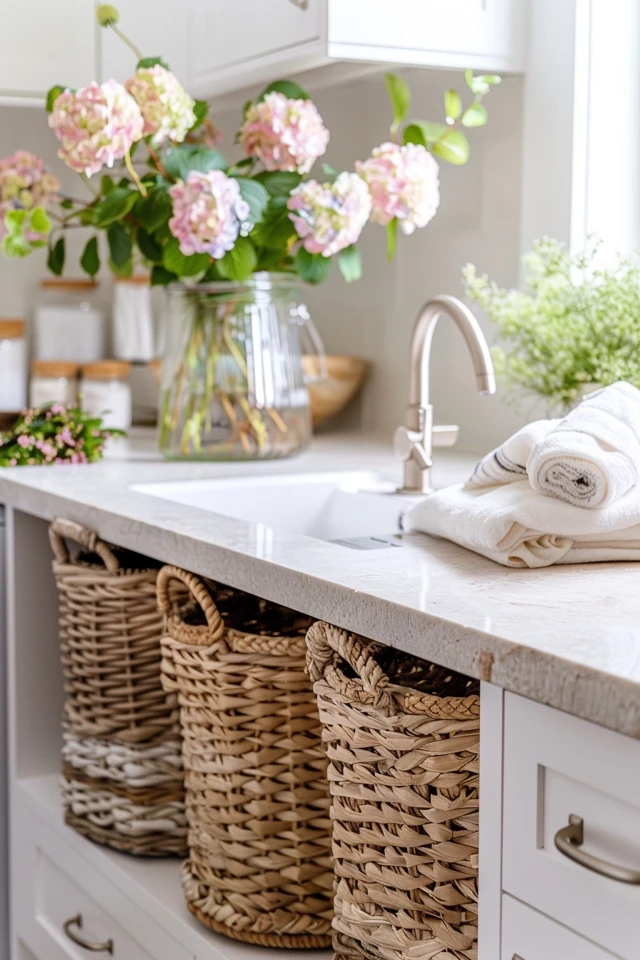 Butcher Block Countertops for a Functional Laundry Room