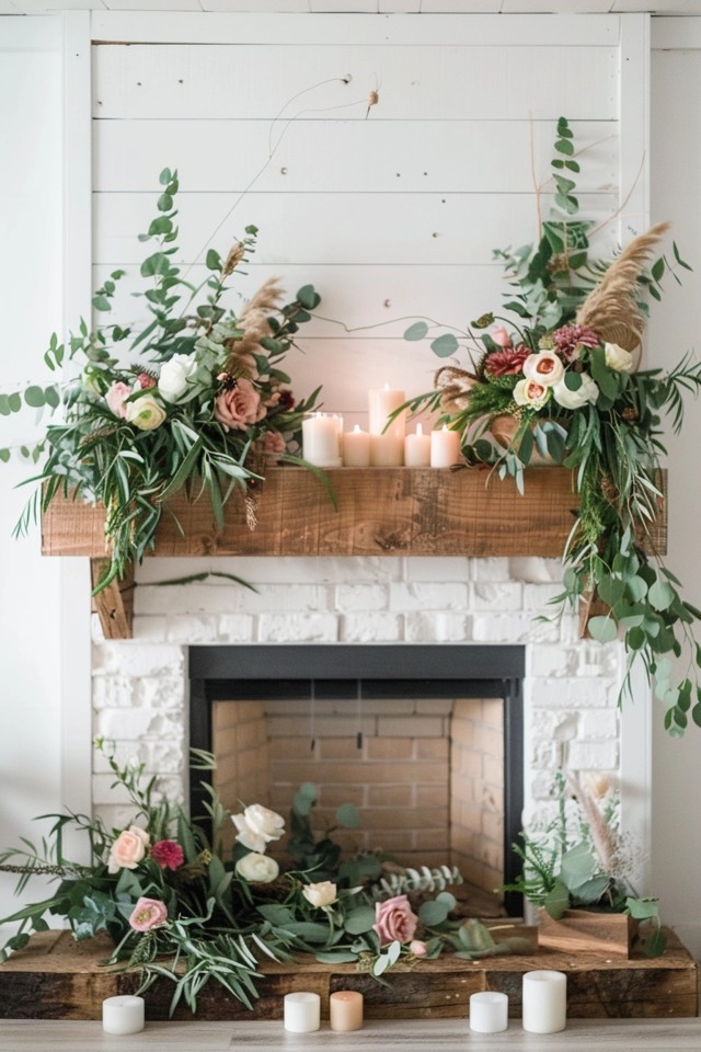 Seasonal Farmhouse Mantel Inspiration