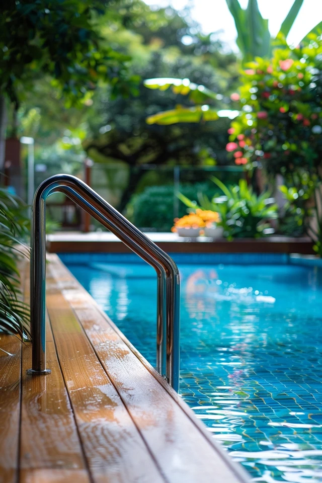 Stylish and Modern Pool Deck Gate Ideas