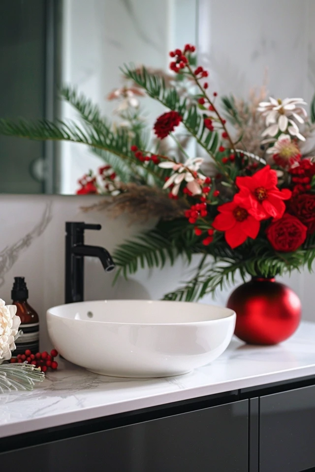 Festive Christmas Bathroom Decorating Ideas