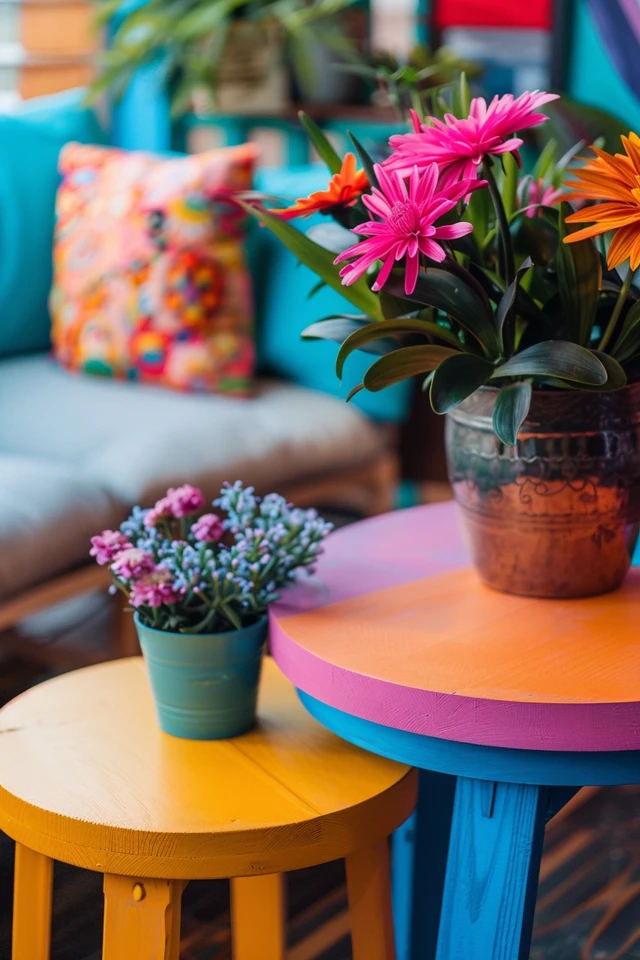 Colorful Creativity: Painted End Table Ideas