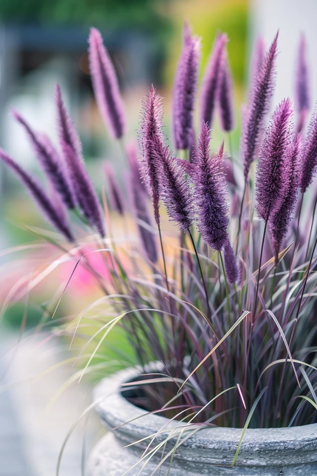 Purple Fountain Grass Container Ideas for Stylish Gardens