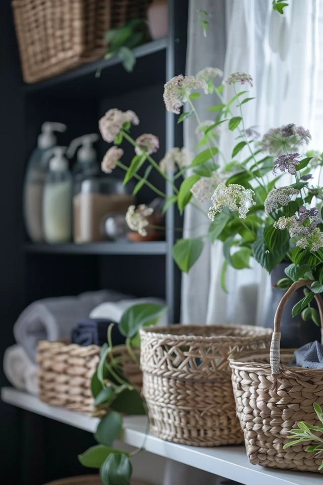 Stylish Black Laundry Room Designs