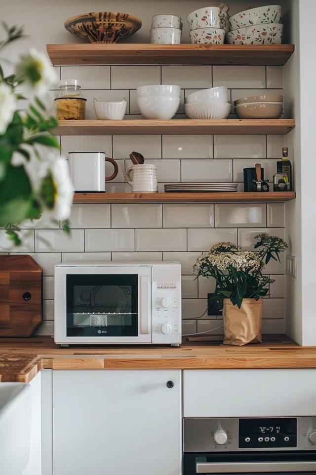 DIY Microwave Shelf