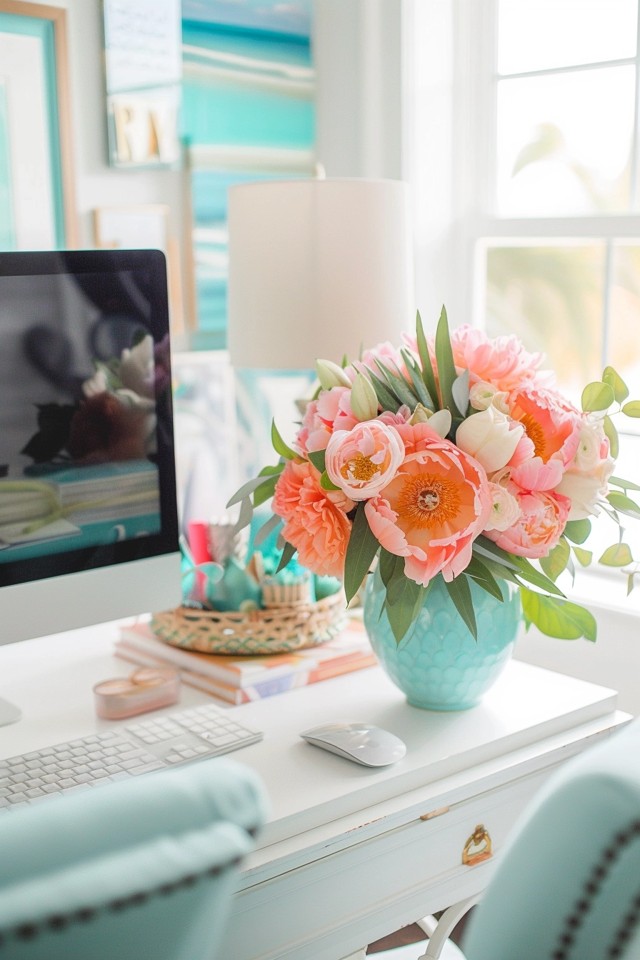 Modern Coastal Office: Inspiring Beachy Decor