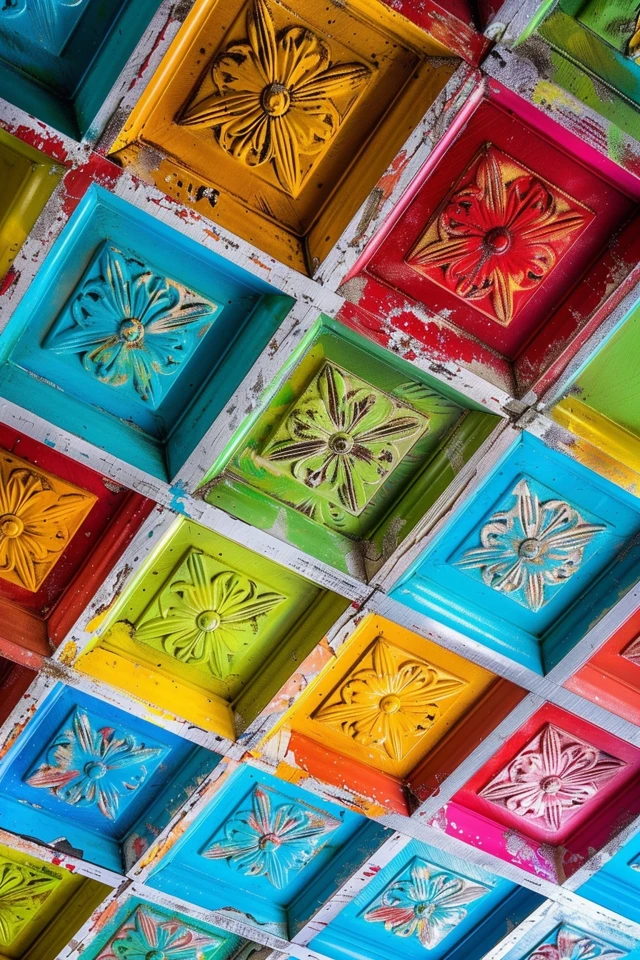 Unique Ceiling Tile Designs and Color Schemes