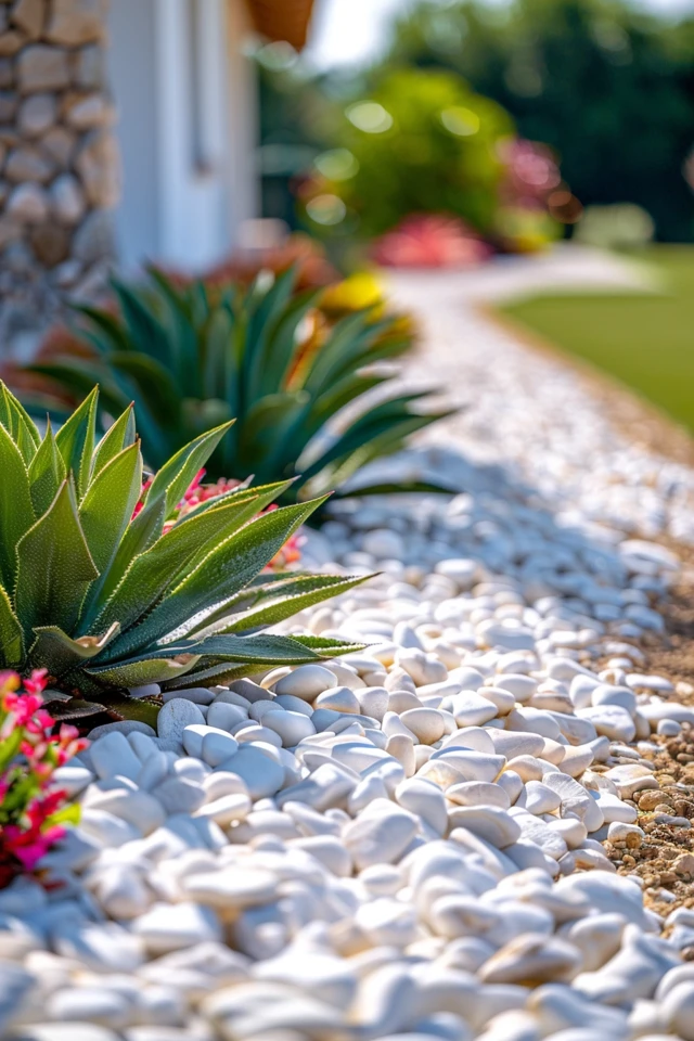 Creative White Rock Garden Designs