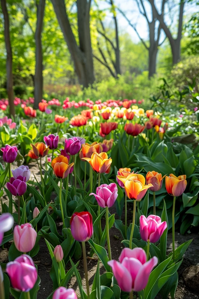 Tulip Garden Design Ideas for Springtime Charm