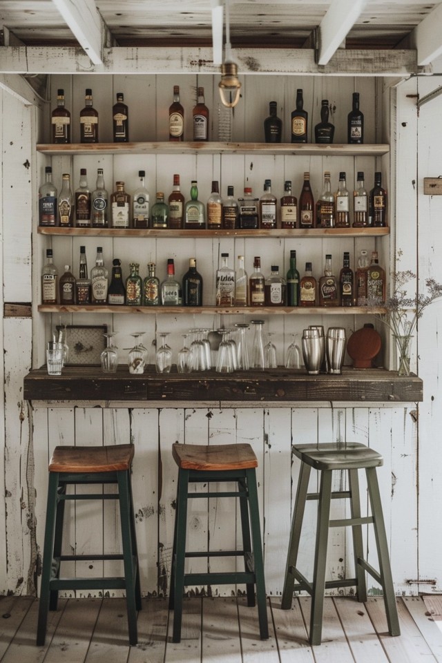 Create Your Dream Rustic Garage Bar with These DIY Ideas.