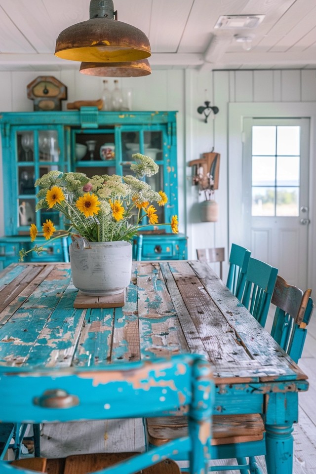 Establishing the Right Palette for Farmhouse Decor: Dining Room Walls & Floor