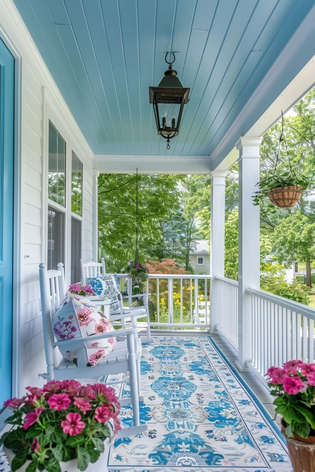 Painted Porch Ceiling