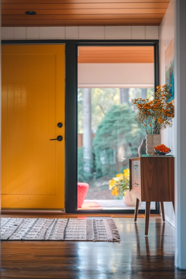 Mid-century Modern Entryway: Stylish First Impressions