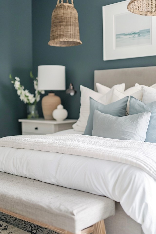 Decorating with Blue and Gray in the Modern Bedroom