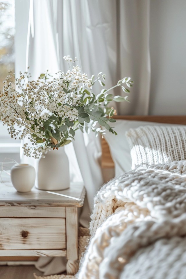 Farmhouse Bedroom with Wallpaper