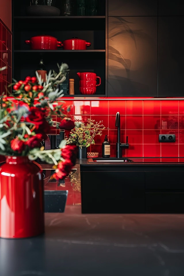 Red and Black Kitchen Ideas for Bold Home Decor