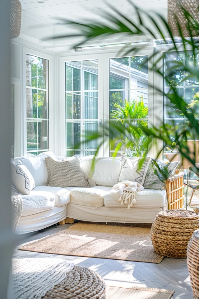 Bright Sunroom Ideas with Sliding Doors Designs