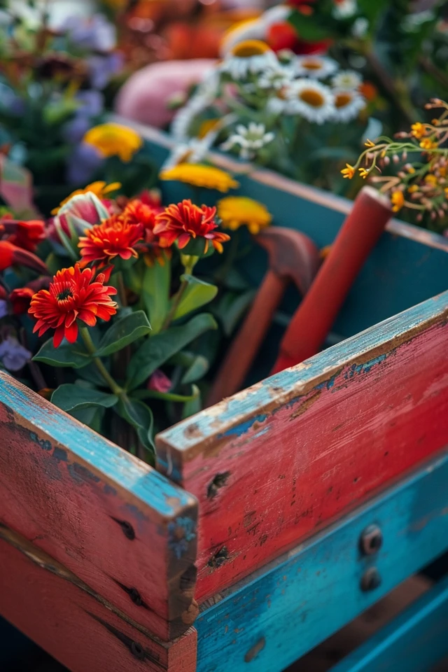 Creative Wood Tool Box Decorating Ideas