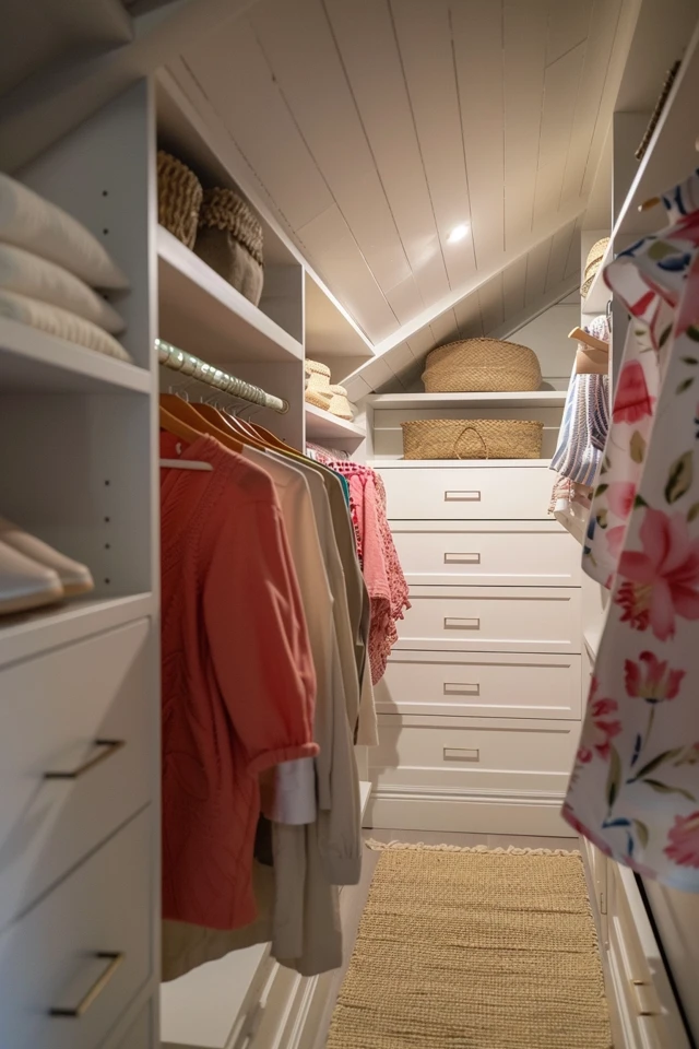 Maximize Space: Slanted Ceiling Closet Ideas