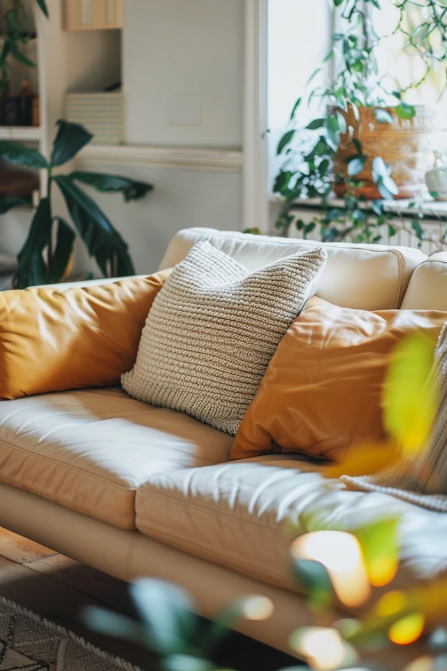 Tips for Decorating with a Cream Leather Sofa