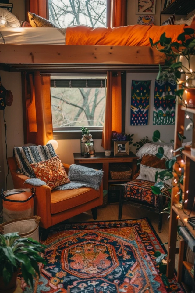 Maximize Space with Dorm Room Ideas Lofted Bed