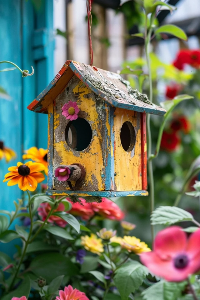 Homemade Gourd Birdhouse