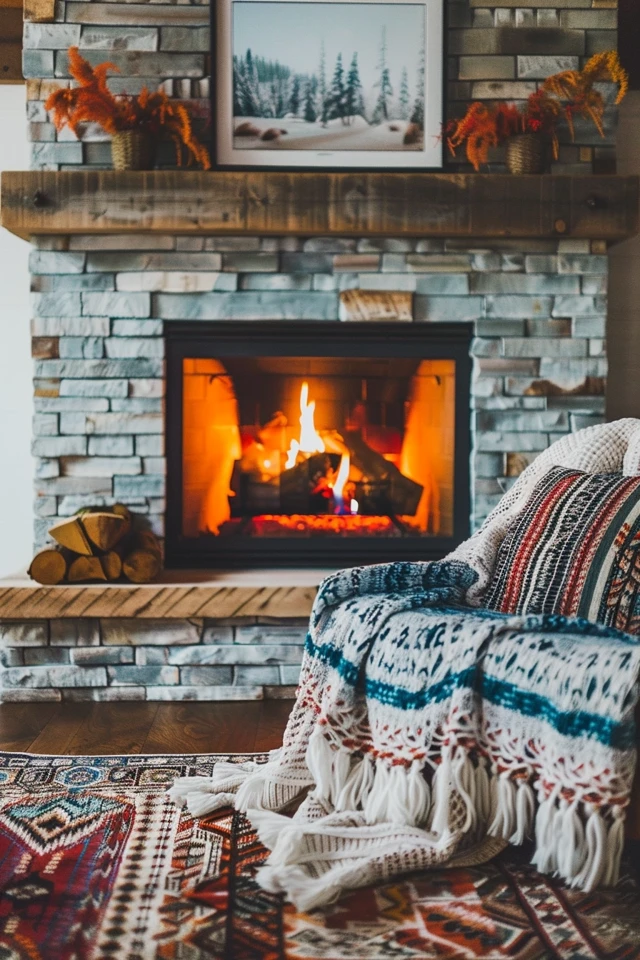 Rustic Fireplace Designs for a Farmhouse Look.