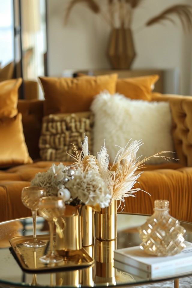 The Magic of Gold Accents in the Living Room