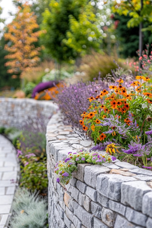 Creative Design Inspiration for Curved Retaining Walls