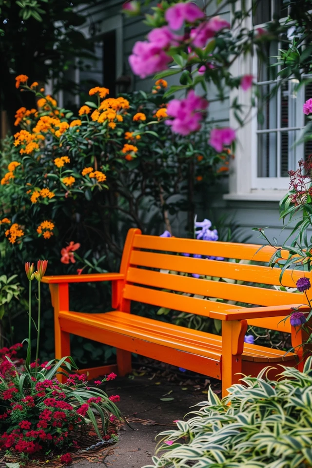 Front Yard Garden Bench Ideas for Cozy Curb Appeal