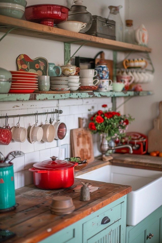 Install Open Shelving for a Layered Look