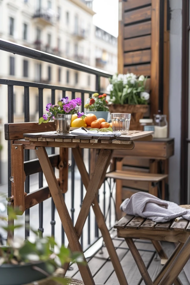 Stylish Folding Tables for Balcony Decor