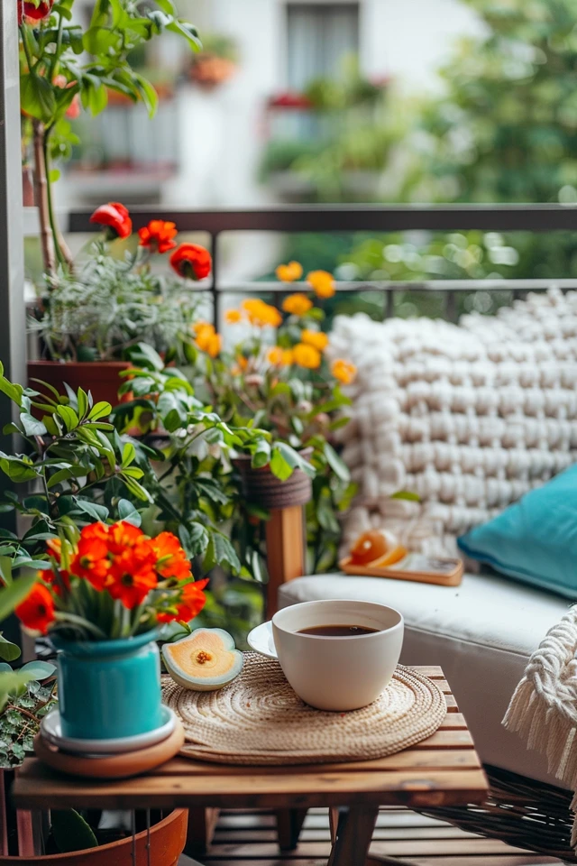 Balcony Decor for Morning Coffee Moments
