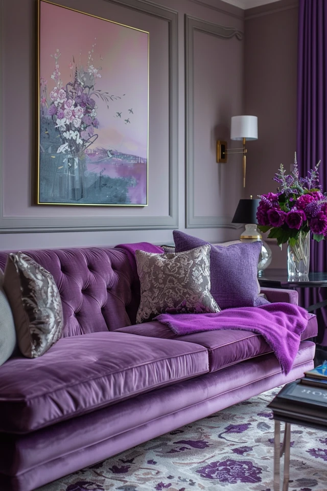Chic Purple and Grey Living Room Ideas for Your Home