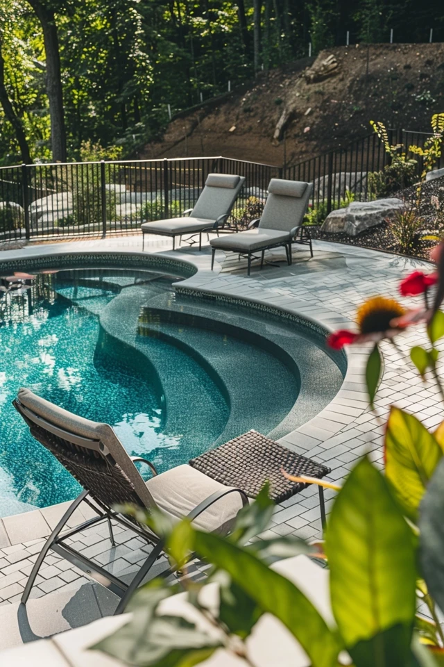 Retaining Walls for Hillside Pools