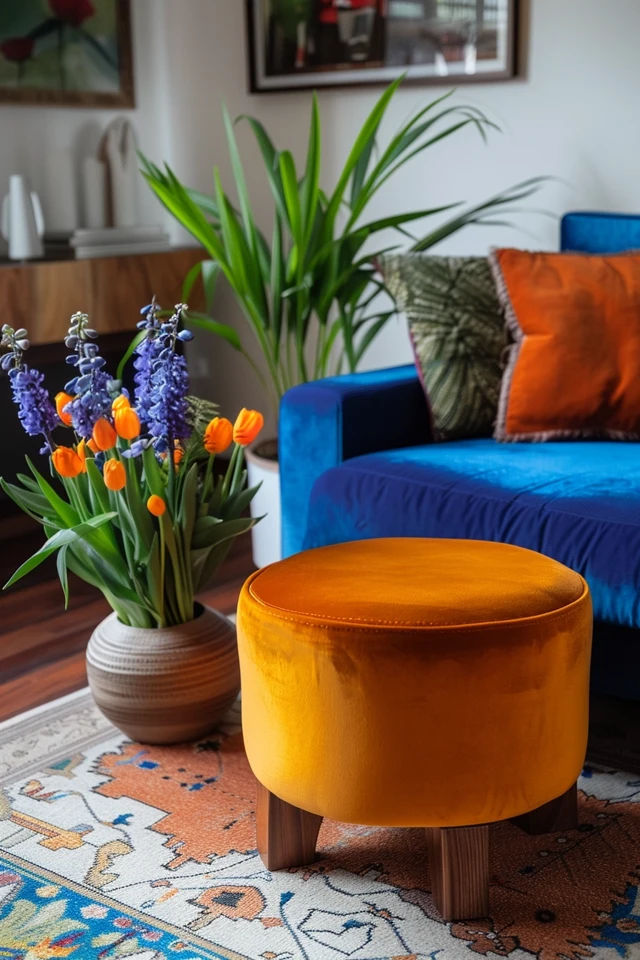 Functional and Stylish Faux Fur Ottomans