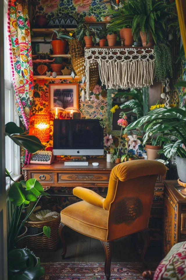The Benefits of a Bohemian Home Office
