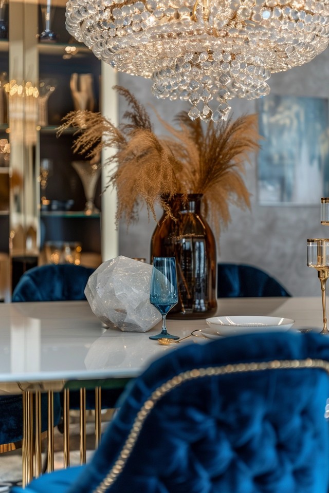 Elegant Glam Dining Room: Crystal Pieces
