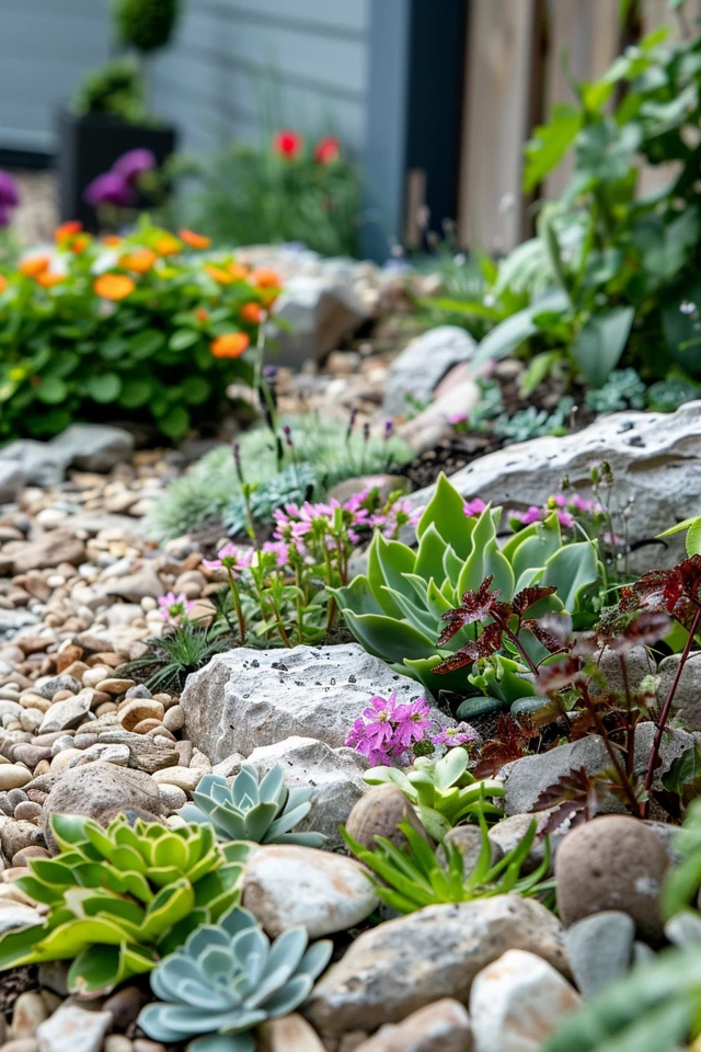 Small Corner Rock Garden Ideas for Charmed Spaces
