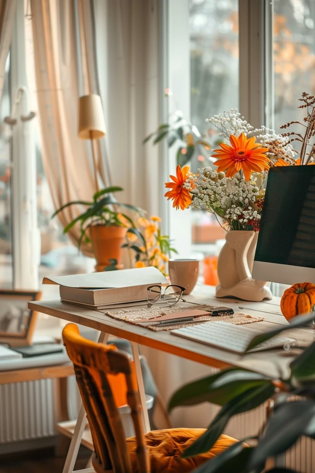 Stylish Workspaces with Thanksgiving Theme Home Office Ideas