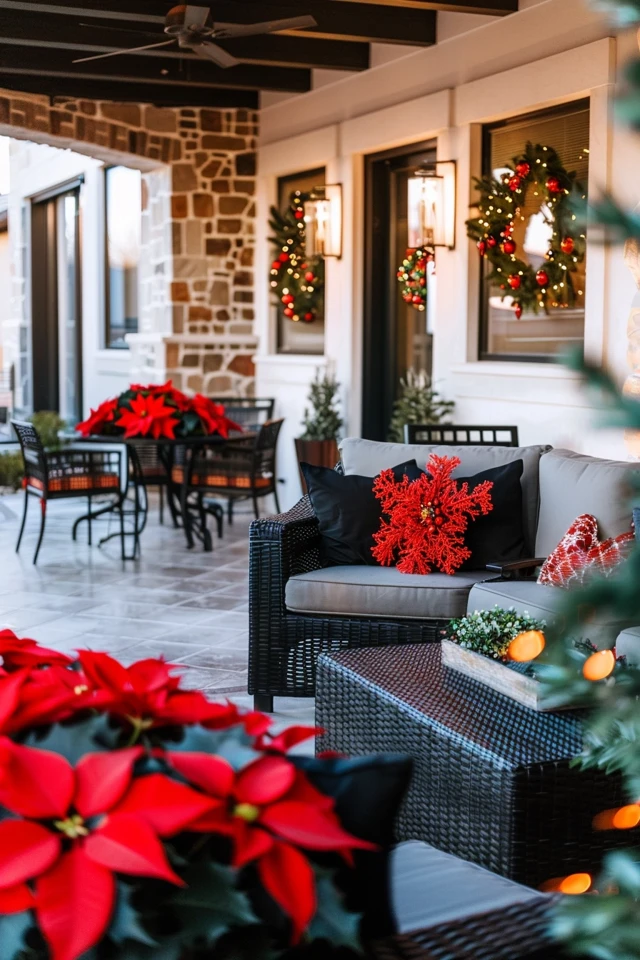 Festive Apartment Patio Christmas Decor Ideas