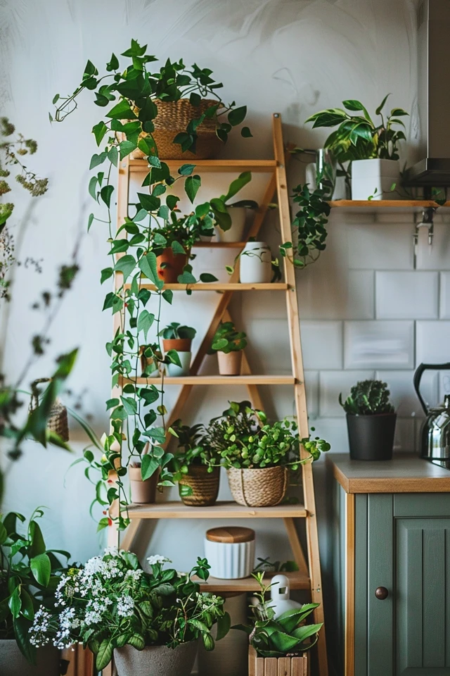 Ladder Storage in the Laundry Room