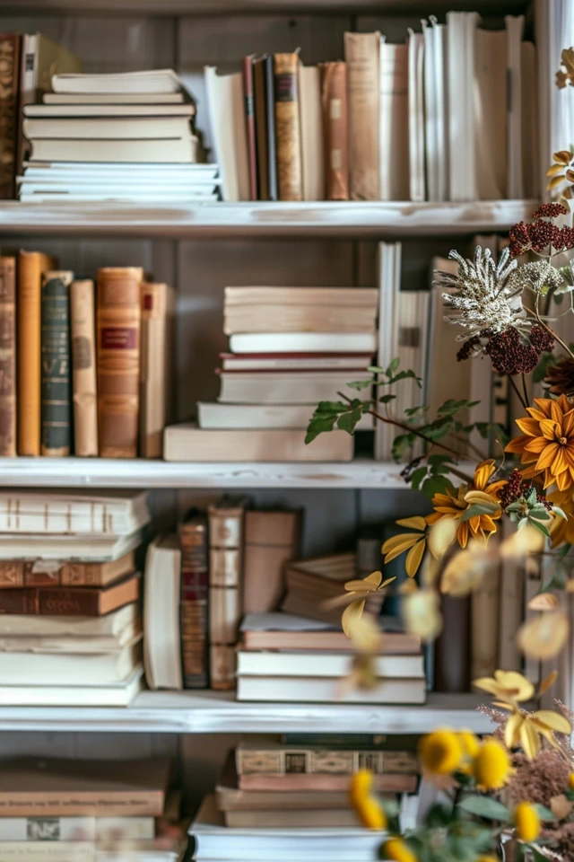 Display Your Books with Thanksgiving Theme Bookcases