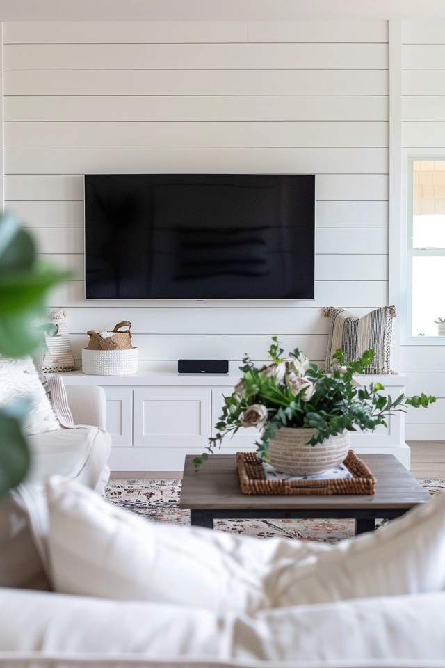 Chic Shiplap TV Wall Ideas for Your Living Space - photo 2
