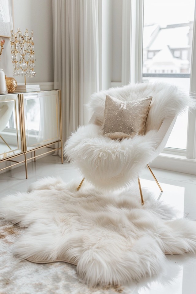 Elegant Glam Home Decor: Faux Fur Rugs