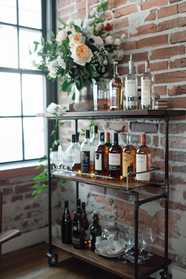 Industrial Bar Carts: Entertain in Style