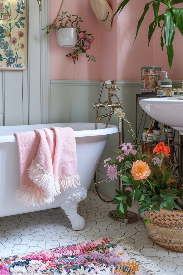 Red and Blue Bathroom Decor: A Modern Nautical Twist