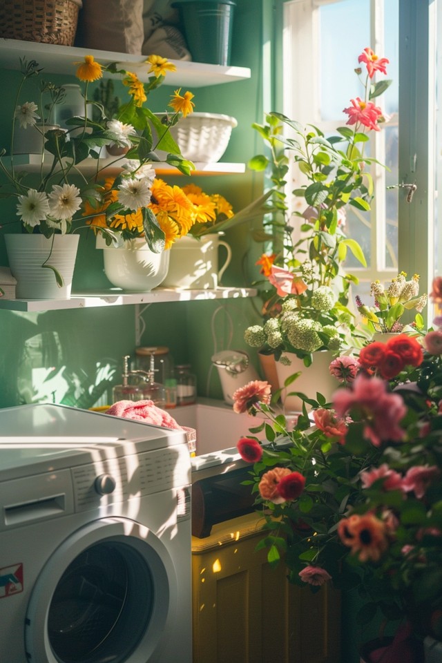 Maximizing Space with Freestanding Laundry Baskets and Under-Bench Storage