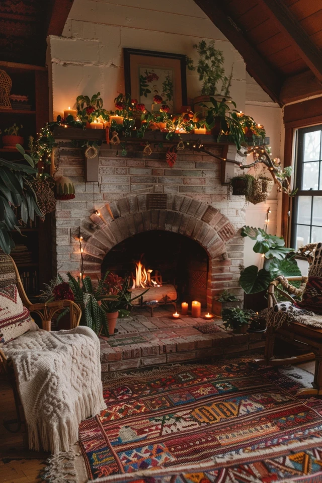 Adding Bohemian Charm with Fireplaces